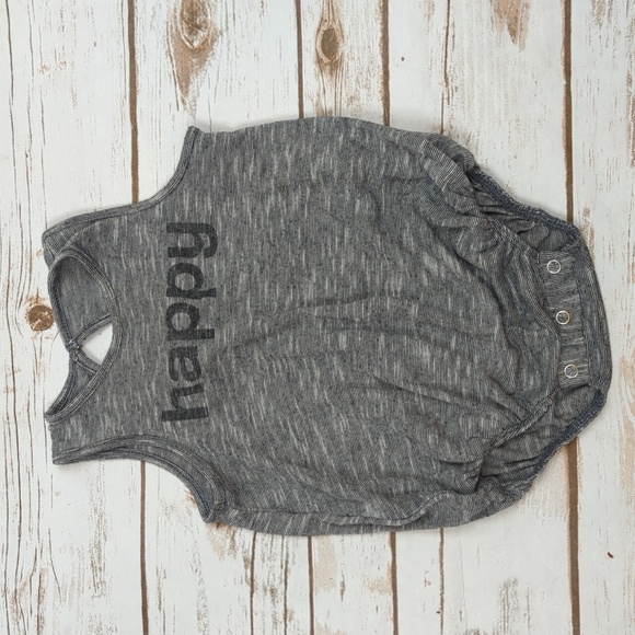 Oh Baby "Happy" Striped Bubble Romper 12-18M - Picture 1 of 5